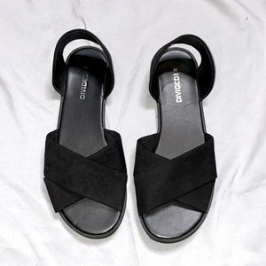 H&M black sandals, size 38 or women’s size 7